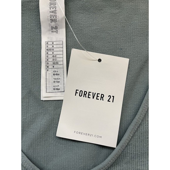 NEW NWT Forever 21 Seemless Crop Top Active Sports Color Jade Size Medium - Picture 2 of 2